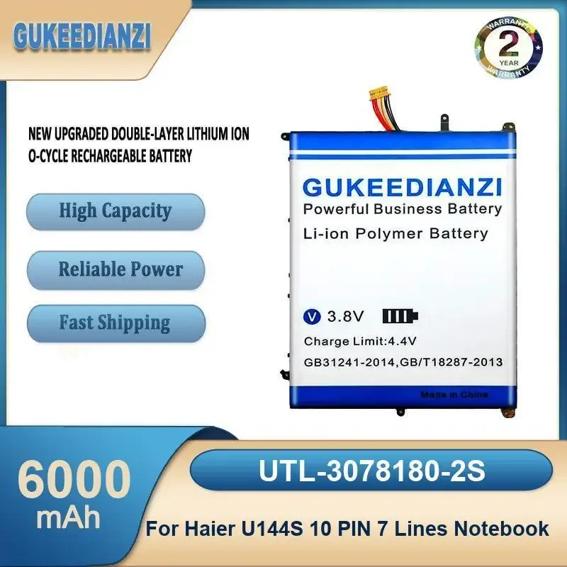 UTL-3078180-2S 6000 мАч аккумулятор для ноутбука большой емкости для Haier U144S 10 PIN 7 линий ноутбука
UTL-3078180-2S 6000 мАч аккумулятор для ноутбука большой емкости для Haier U144S 10 PIN 7 линий ноутбука