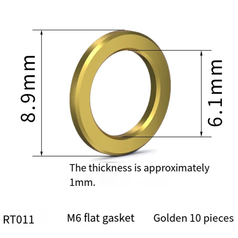 A99I-10Pcs M6 Bicycle Titanium Flat Washer Universal Bike Bolts Gasket 6Mm Mountain Road Bike Bolts Spacer
A99I-10Pcs M6 Bicycle Titanium Flat Washer Universal Bike Bolts Gasket 6Mm Mountain Road Bike Bolts Spacer