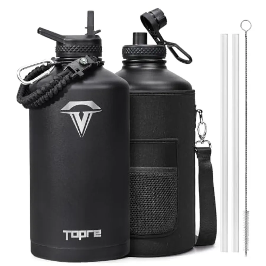 One Gallon Water Bottle Insulated Water Flask Stainless Steel Vacuum Cold for 48 Hrs BPA-Free and Leakproof -with Paracord Hand
One Gallon Water Bottle Insulated Water Flask Stainless Steel Vacuum Cold for 48 Hrs BPA-Free and Leakproof -with Paracord Hand