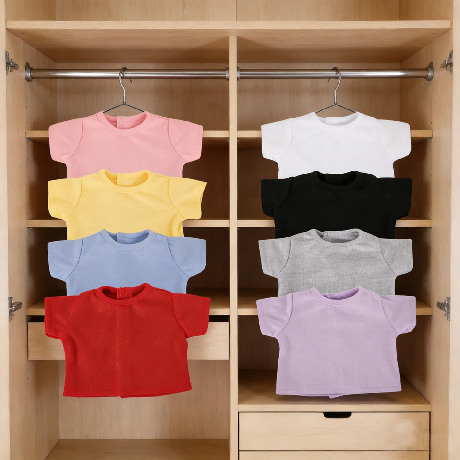 8 Colors Cotton T-shirt For 18-inch American & OG Girl Dolls Cute Soft Solid Color T-shirt Clothing For 43cm Baby Newborn Dolls
8 Colors Cotton T-shirt For 18-inch American & OG Girl Dolls Cute Soft Solid Color T-shirt Clothing For 43cm Baby Newborn Dolls