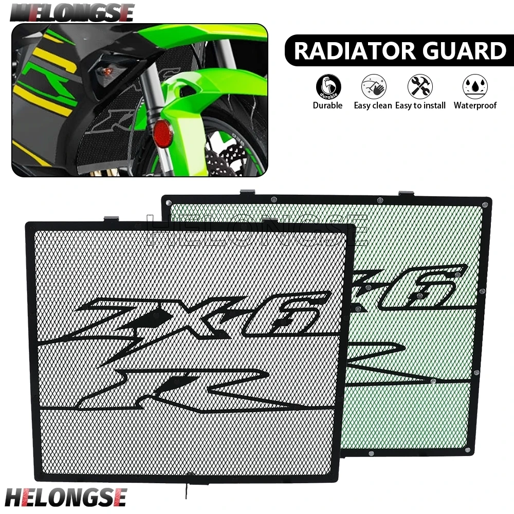 For KAWASAKI ZX-6R ZX6R ZX 6R 636 2019 - 2022 2021 ZX636 2023 ZX-636 Motorcycle Radiator Grille Cover Guard Protection Protetor
For KAWASAKI ZX-6R ZX6R ZX 6R 636 2019 - 2022 2021 ZX636 2023 ZX-636 Motorcycle Radiator Grille Cover Guard Protection Protetor
