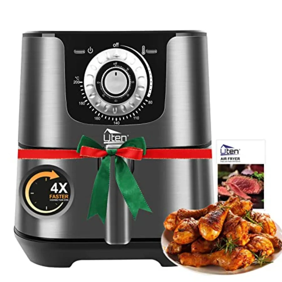 5.8 Quart Air Fryer 1700W Hot Oven Oilless Cooker with Non-Stick Fry Basket Manual Control with Timer and Temperature Knobs Bla
5.8 Quart Air Fryer 1700W Hot Oven Oilless Cooker with Non-Stick Fry Basket Manual Control with Timer and Temperature Knobs Bla
