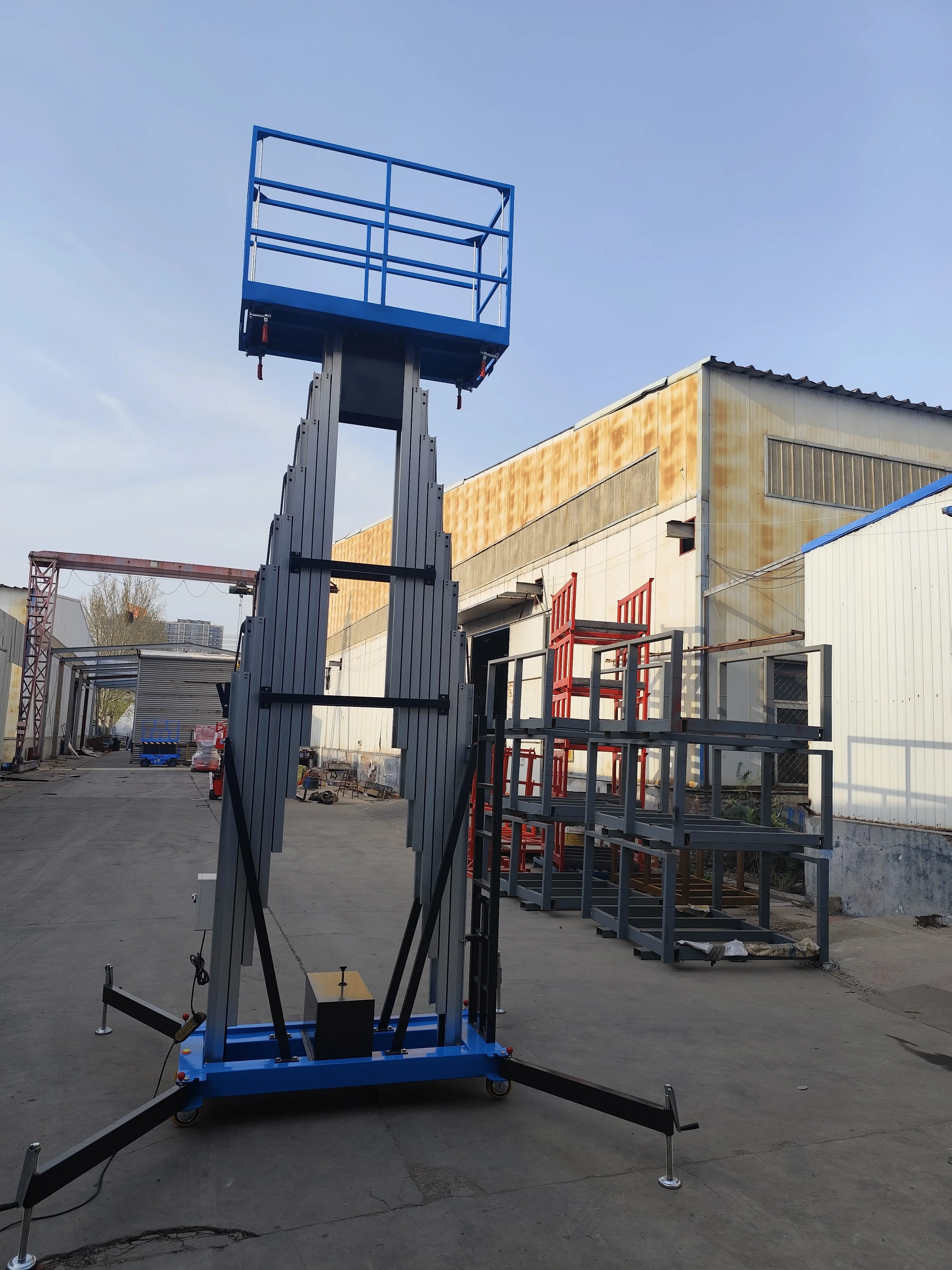 New Double-Mast Hydraulic Aluminum Alloy Lifting Platform For High-Altitude Work Narrow Spaces Cable Rigging Type Convenient
New Double-Mast Hydraulic Aluminum Alloy Lifting Platform For High-Altitude Work Narrow Spaces Cable Rigging Type Convenient
