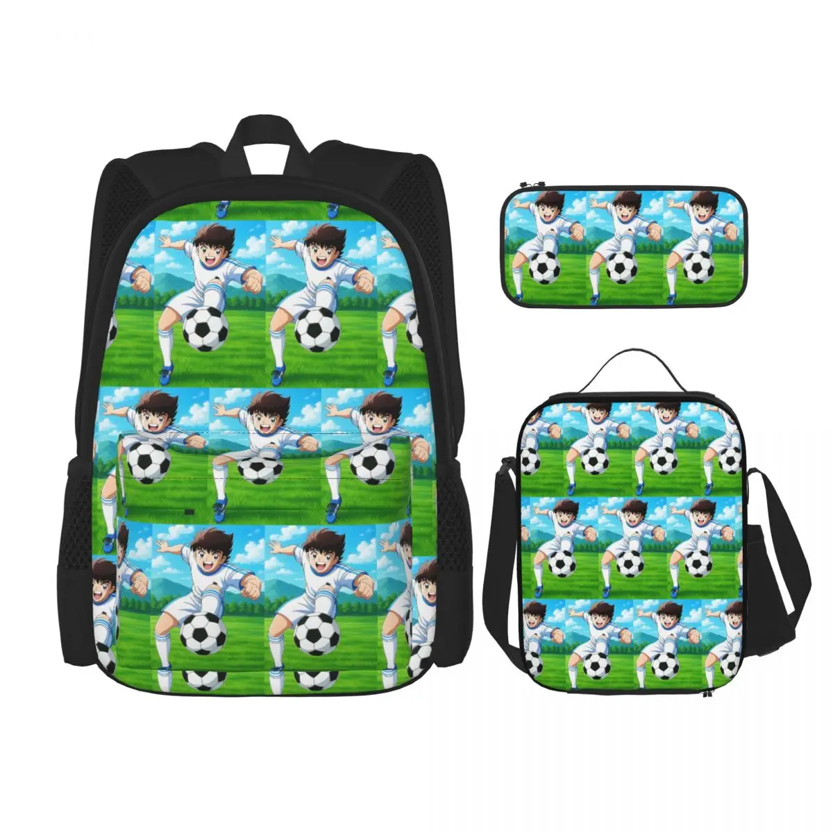 Captains Tsubasas Japan Football Anime Backpacks Kids Bookbag School Bags Rucksack Lunch Bag Pen Bag Three-Piece Set
Captains Tsubasas Japan Football Anime Backpacks Kids Bookbag School Bags Rucksack Lunch Bag Pen Bag Three-Piece Set