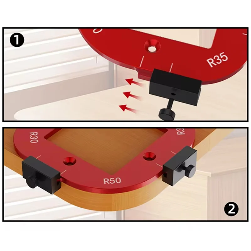 AS94-2PCS Woodworking Router Templates R10-R50 Radius Jig 4-In-1 Arc Angle Positioning Template, Corner Radius
AS94-2PCS Woodworking Router Templates R10-R50 Radius Jig 4-In-1 Arc Angle Positioning Template, Corner Radius