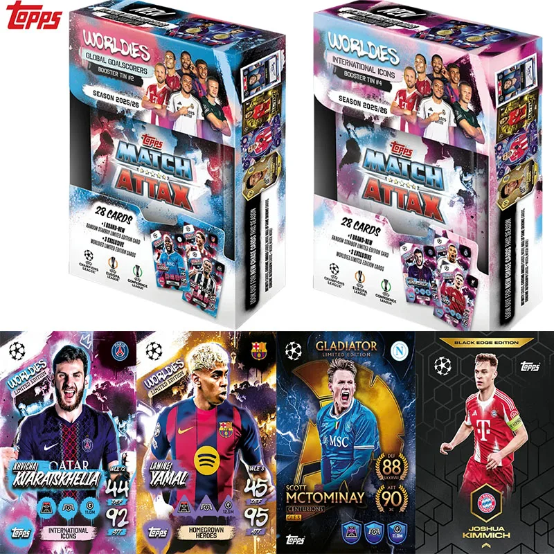Оригинальный набор коллекционных карточек Topps UCC Match Attax Mini Tin Box 2025/26: Чемпионат мира по футболу, подарки для фанатов
Оригинальный набор коллекционных карточек Topps UCC Match Attax Mini Tin Box 2025/26: Чемпионат мира по футболу, подарки для фанатов