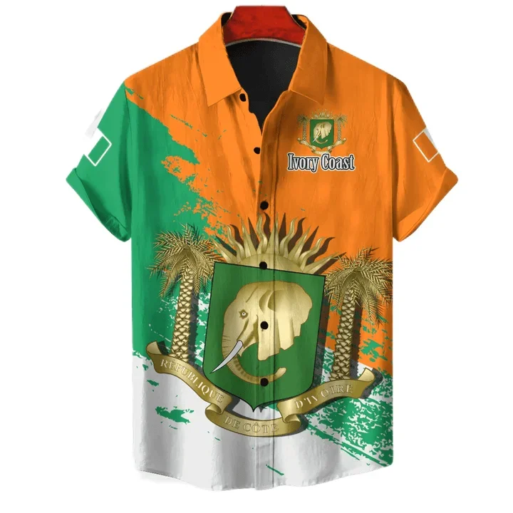 Pop Pop Ivory Coast Map Flag Short Sleeve Shirts For Men Clothes Africa Zone National Emblem Blouses Animal Elephant Hawaiian La
Pop Pop Ivory Coast Map Flag Short Sleeve Shirts For Men Clothes Africa Zone National Emblem Blouses Animal Elephant Hawaiian La