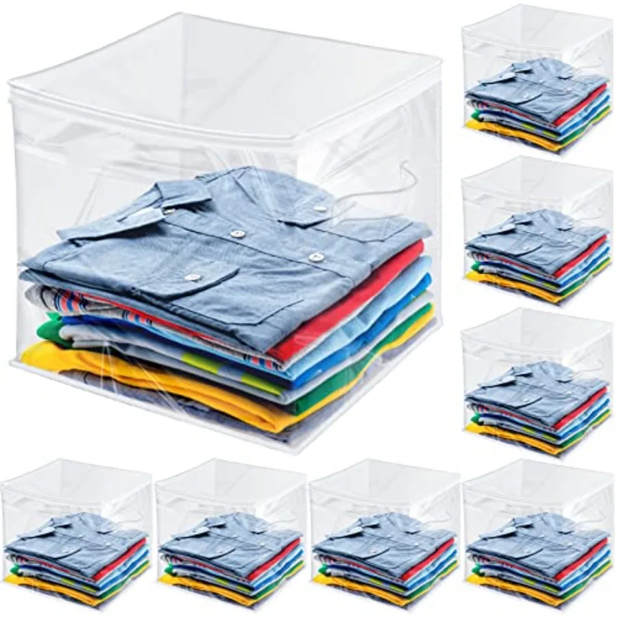 15 Pcs Clear Cube Storage Bins 14 x 14 x 14 Inch Plastic Zippered Cube Organizer Foldable Sweater Storage Closet Organizer Coll
15 Pcs Clear Cube Storage Bins 14 x 14 x 14 Inch Plastic Zippered Cube Organizer Foldable Sweater Storage Closet Organizer Coll