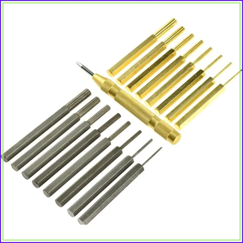 18-Piece Drive Pin Punch Set with Automatic Center Punch, 1/16 to 5/16 Inch Sizes
18-Piece Drive Pin Punch Set with Automatic Center Punch, 1/16 to 5/16 Inch Sizes