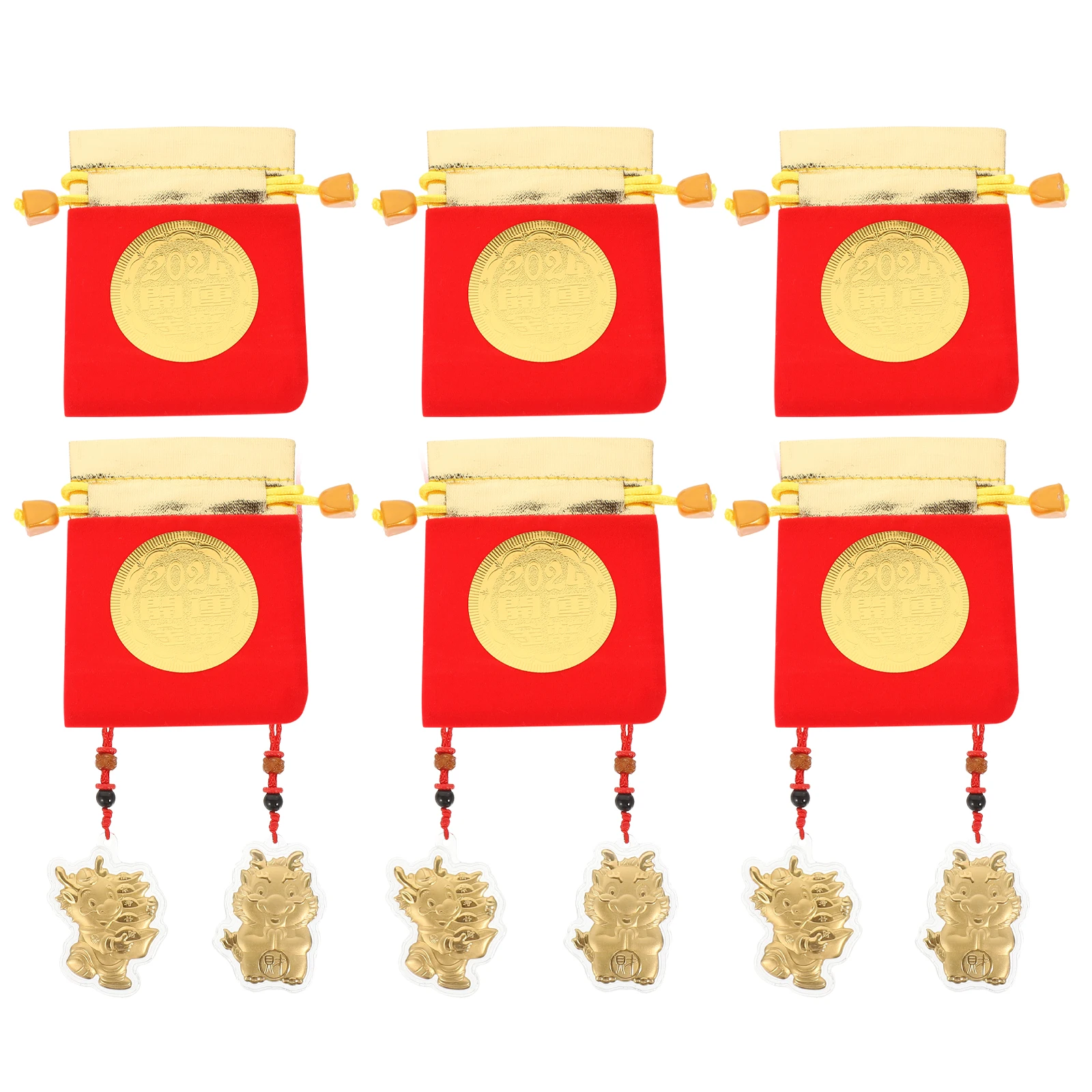 6 Sets Dragon Year Necklace 2024 Gold Foil Lucky Pendant Zodiac Red Rope Hanging Decor DIY Pendants Gifts Women Party
6 Sets Dragon Year Necklace 2024 Gold Foil Lucky Pendant Zodiac Red Rope Hanging Decor DIY Pendants Gifts Women Party