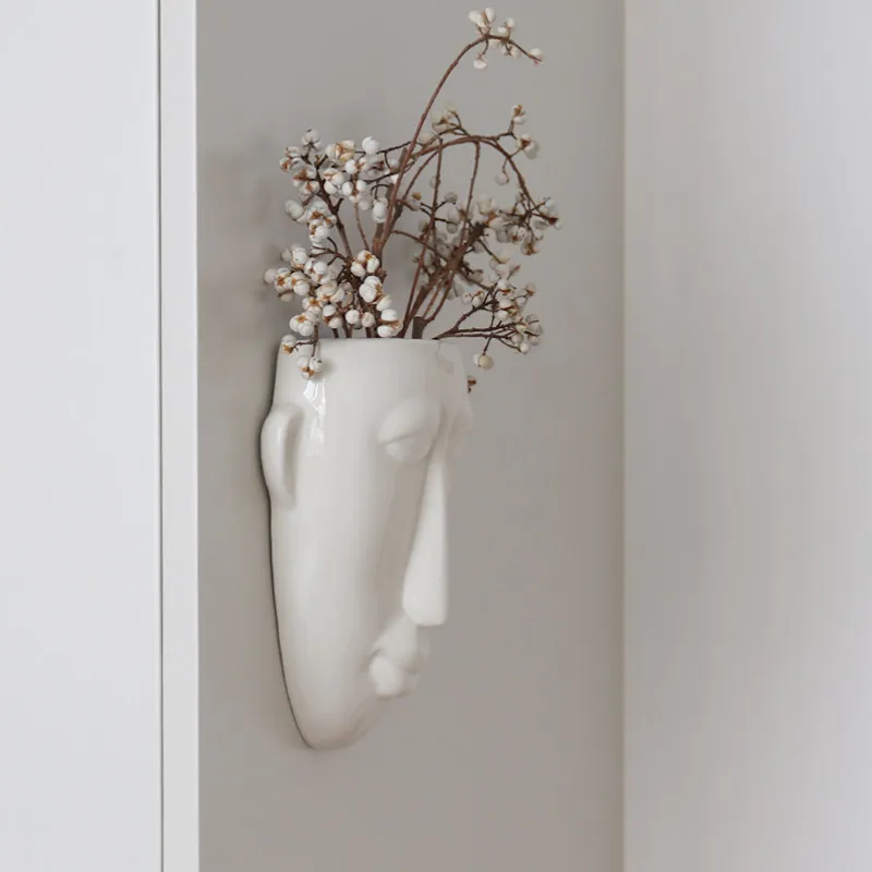 European Ceramic Face Shaped Wall Flowerpot Creative Living Room Cake Ice Cream Shop Hanging Vase Flower Utensils Decoration 1Pc
European Ceramic Face Shaped Wall Flowerpot Creative Living Room Cake Ice Cream Shop Hanging Vase Flower Utensils Decoration 1Pc