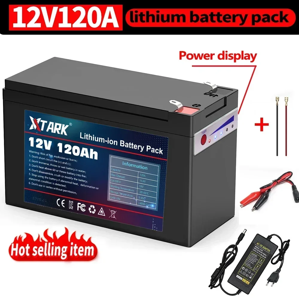 NEW Sprayers 12V 120Ah Built-In High Current 30A BMS 18650 Lithium Battery Pack For Electric Vehicle Batterie 12.6V Charger
NEW Sprayers 12V 120Ah Built-In High Current 30A BMS 18650 Lithium Battery Pack For Electric Vehicle Batterie 12.6V Charger