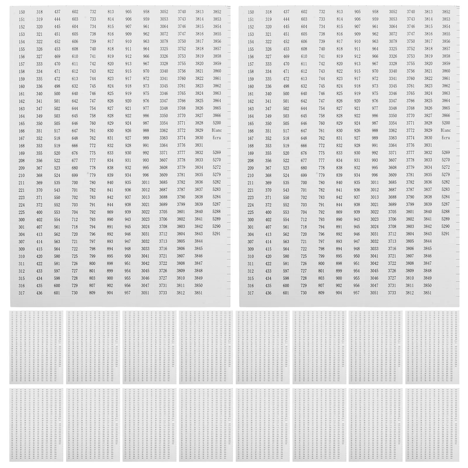 40 Sheet Embroidery Number Stickers Floss Organization Labels Fade Resistant Self-Adhesive Decals for Cross Stitch Floss Storage
40 Sheet Embroidery Number Stickers Floss Organization Labels Fade Resistant Self-Adhesive Decals for Cross Stitch Floss Storage