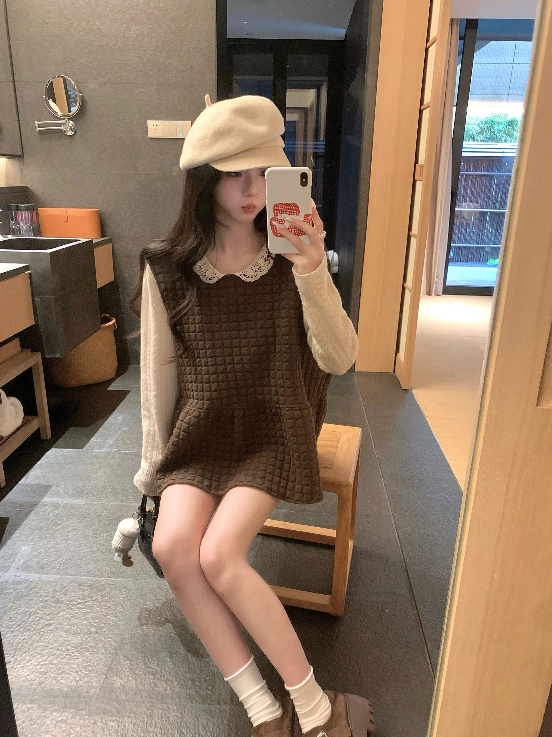 Dot Bubble Pattern Baby Doll irt Vest Top Women's Loose Fit ort H-ape Bal Polyester Inner Wear Summer
Dot Bubble Pattern Baby Doll irt Vest Top Women's Loose Fit ort H-ape Bal Polyester Inner Wear Summer