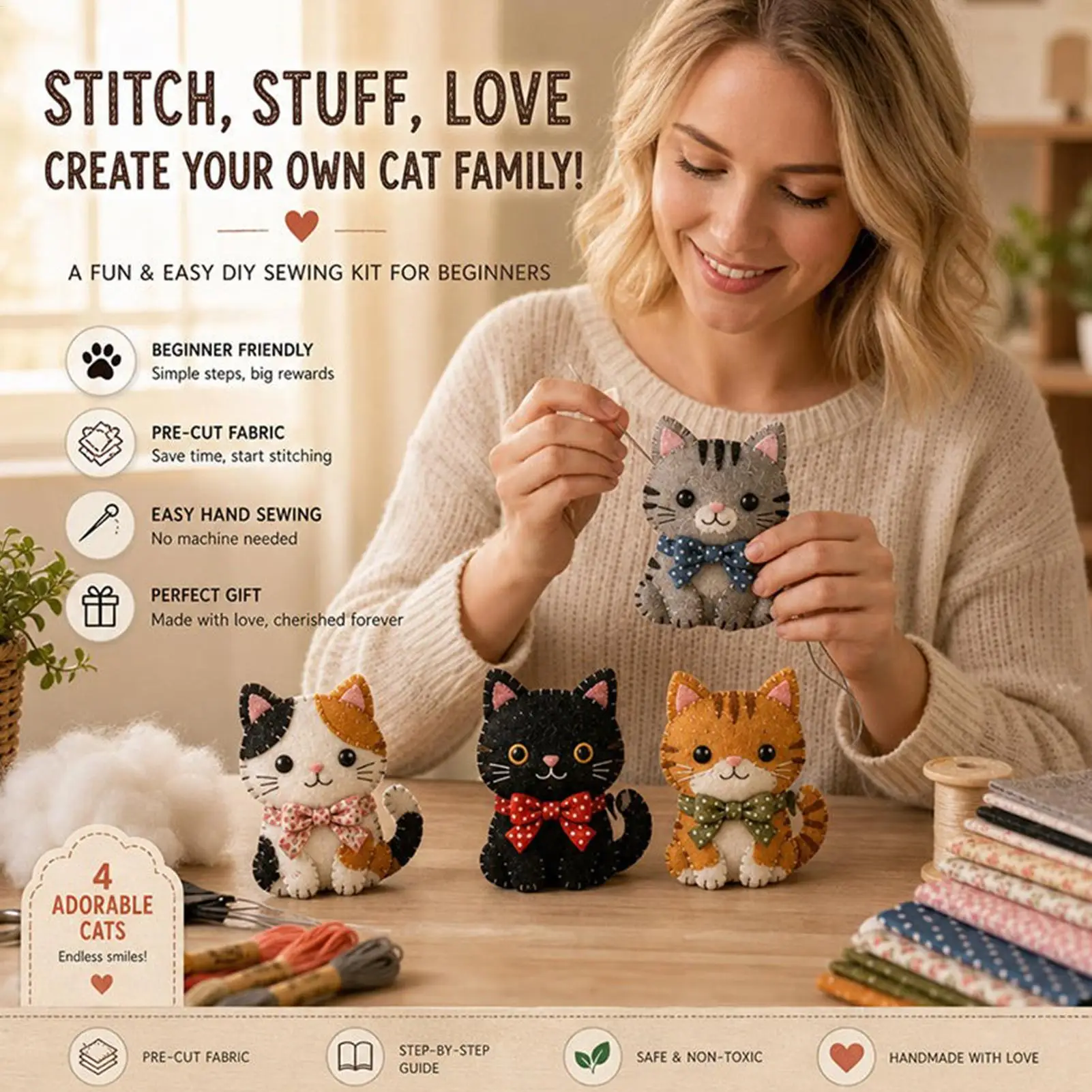 3D Bead Animal Kit Mini Gnome Bird Puppy Cat With Instructions Easy DIY Beading Embroidery Kit For Adults Teens Beginners
3D Bead Animal Kit Mini Gnome Bird Puppy Cat With Instructions Easy DIY Beading Embroidery Kit For Adults Teens Beginners