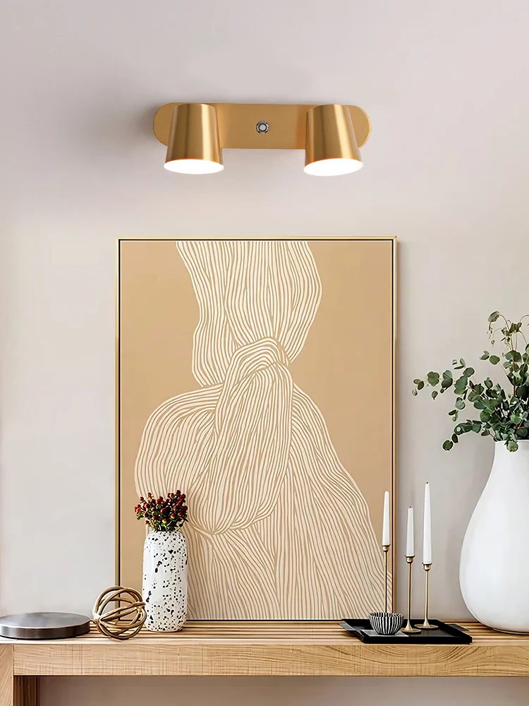 Modern style double head brass wall light touch switch, suitable for bathroom, living room LED light, picture light
Modern style double head brass wall light touch switch, suitable for bathroom, living room LED light, picture light