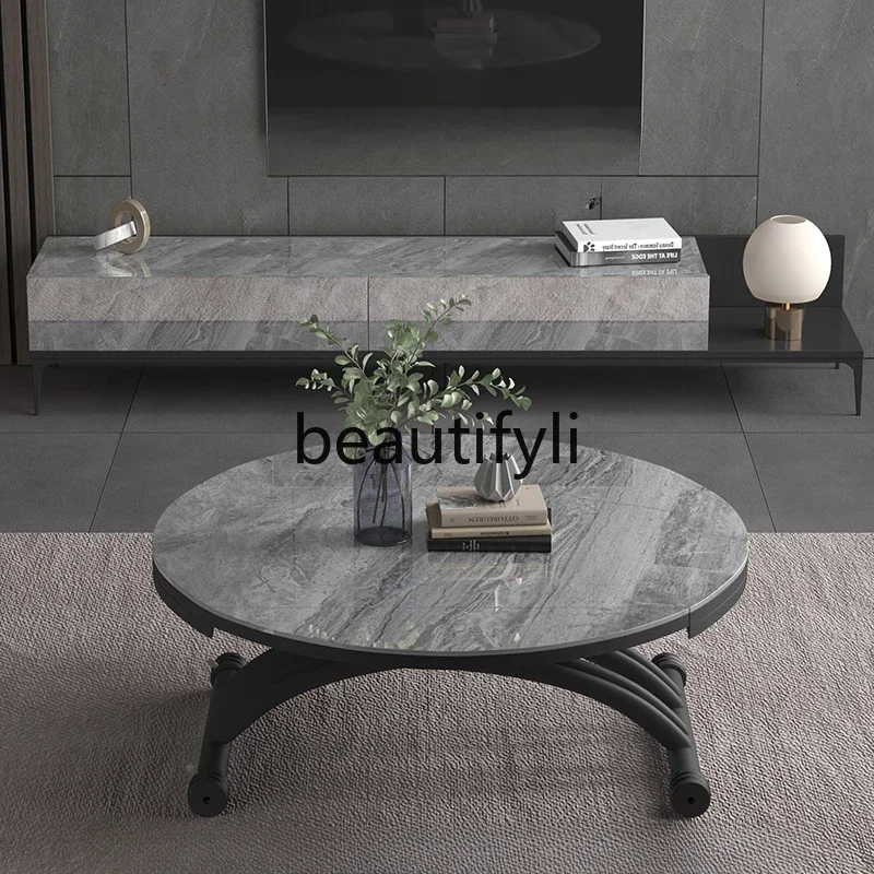 Movable lifting coffee table dining table dual-purpose two-in-one foldable multi-functional apartment rock slab glass 
Movable lifting coffee table dining table dual-purpose two-in-one foldable multi-functional apartment rock slab glass
