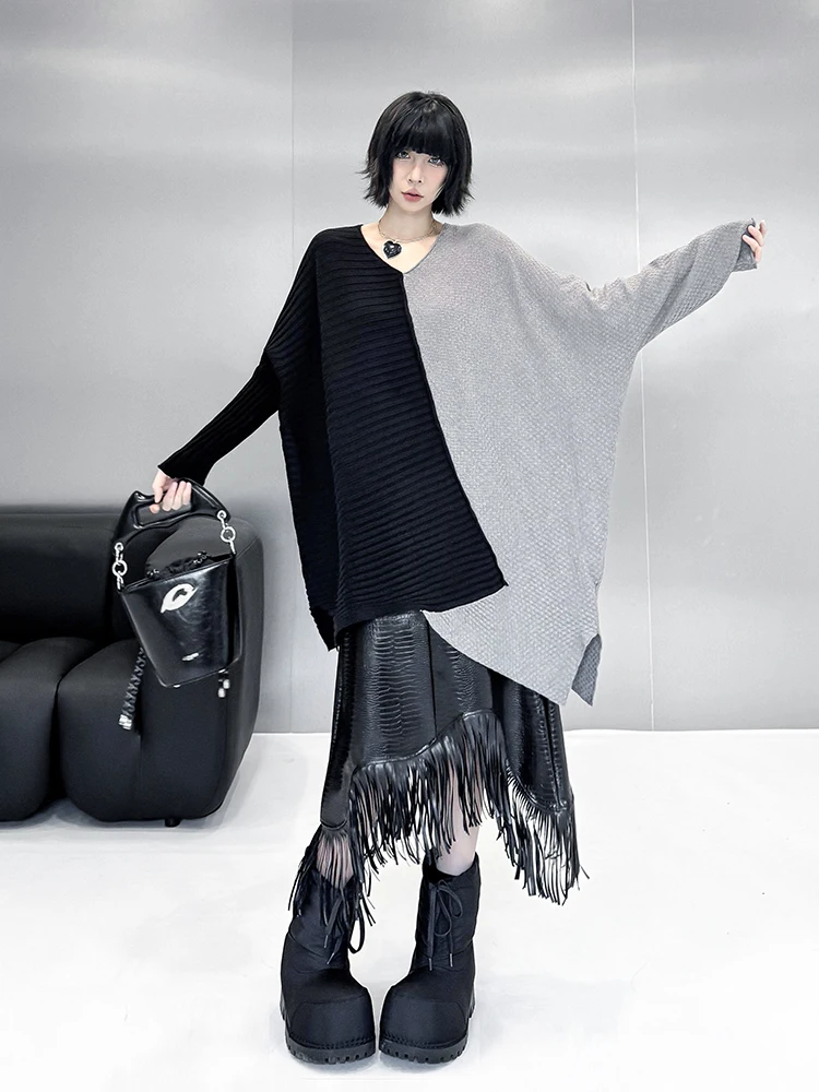 Женский свитер Color Blo с V-образным вырезом, свободного кроя, с рукавами «летучая мышь», повседневный, из полиэфирного волокна, весна-осень, новинка
Женский свитер Color Blo с V-образным вырезом, свободного кроя, с рукавами «летучая мышь», повседневный, из полиэфирного волокна, весна-осень, новинка