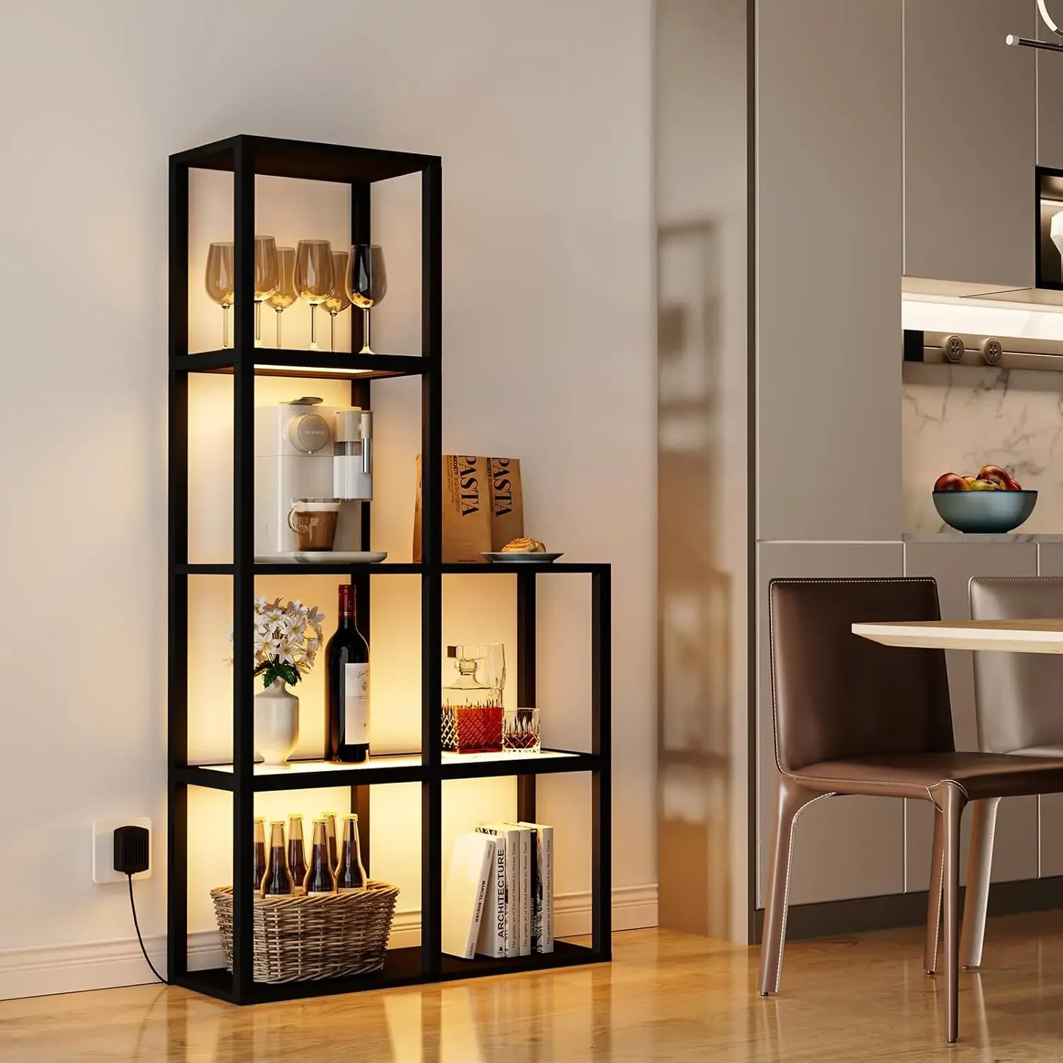 Display Shelf with LED Light Standing Floor Lamp with Glass Storage Shelves for Collectibles, 5 Tier Tall Corner Shelf Open Curi
Display Shelf with LED Light Standing Floor Lamp with Glass Storage Shelves for Collectibles, 5 Tier Tall Corner Shelf Open Curi