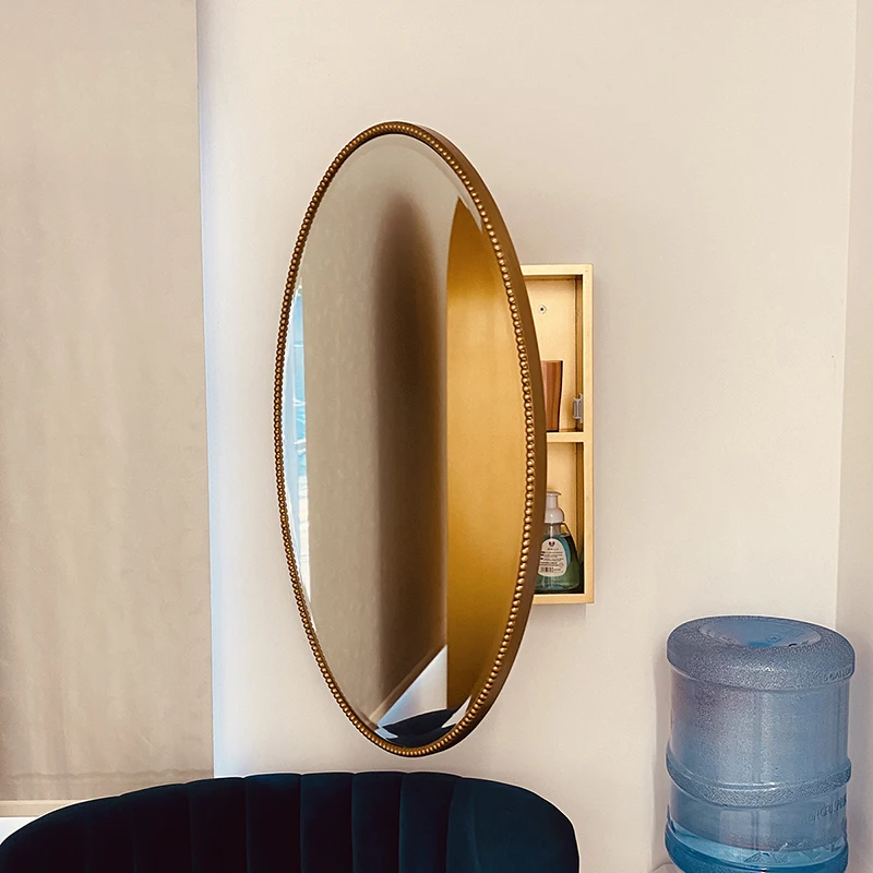American Bathroom Entrance Mirror Cabinet Storage Mirror Bathroom Oval Shaped Bathroom Wall Mounted Intelligent Customization
American Bathroom Entrance Mirror Cabinet Storage Mirror Bathroom Oval Shaped Bathroom Wall Mounted Intelligent Customization