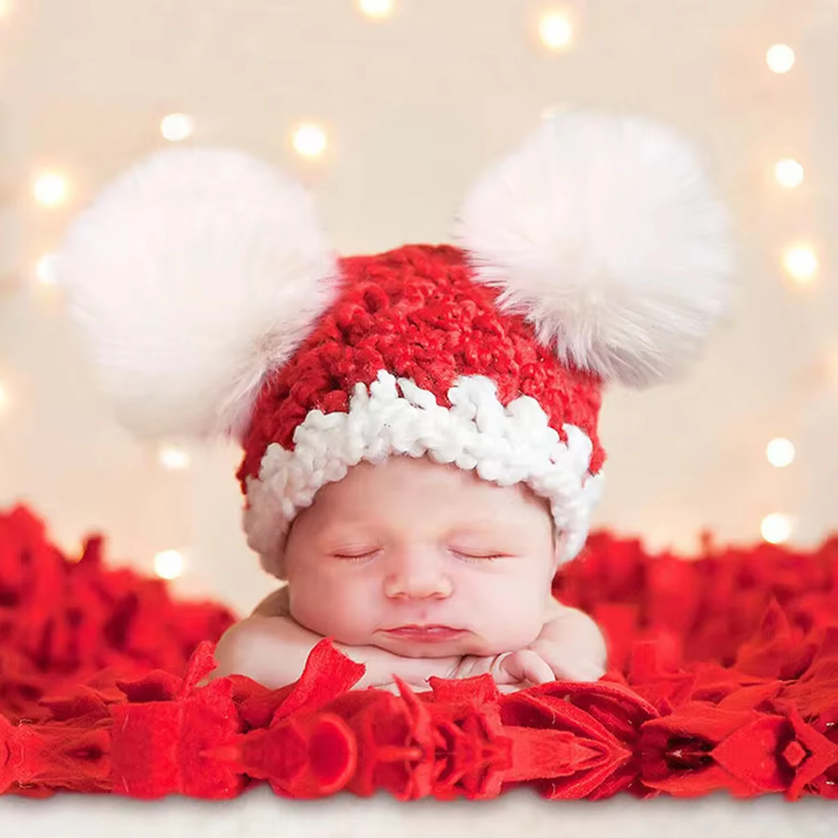 Ylsteed Knitted Red Newborn Girl Christmas Photo Props Baby Boy Gir Pompom Hat Infant Faux Fur Ball Hat for Picture Shooting
Ylsteed Knitted Red Newborn Girl Christmas Photo Props Baby Boy Gir Pompom Hat Infant Faux Fur Ball Hat for Picture Shooting