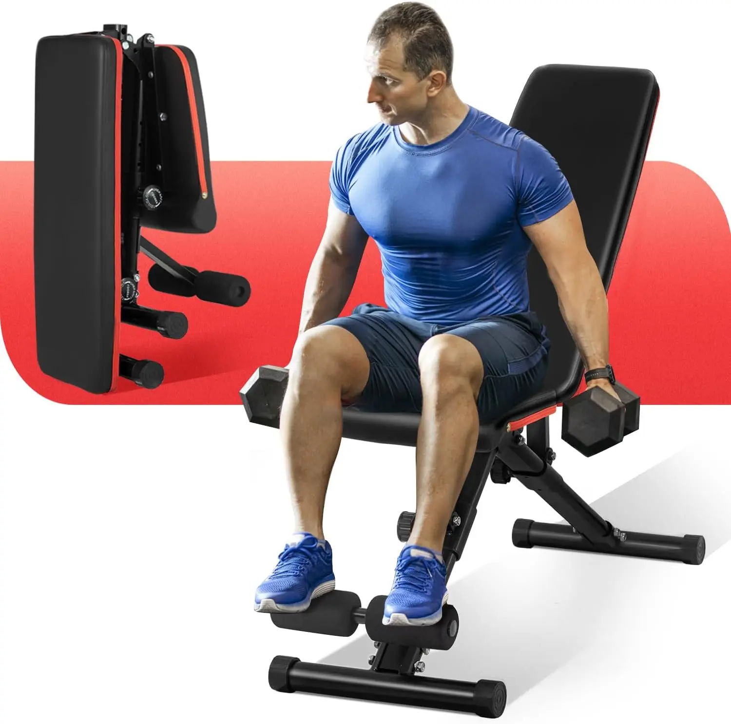 Adjustable Weight Bench with Foldable Exercise Strength Training for Home Gym Incline Decline Workout Benches Bench for Bench Pr
Adjustable Weight Bench with Foldable Exercise Strength Training for Home Gym Incline Decline Workout Benches Bench for Bench Pr