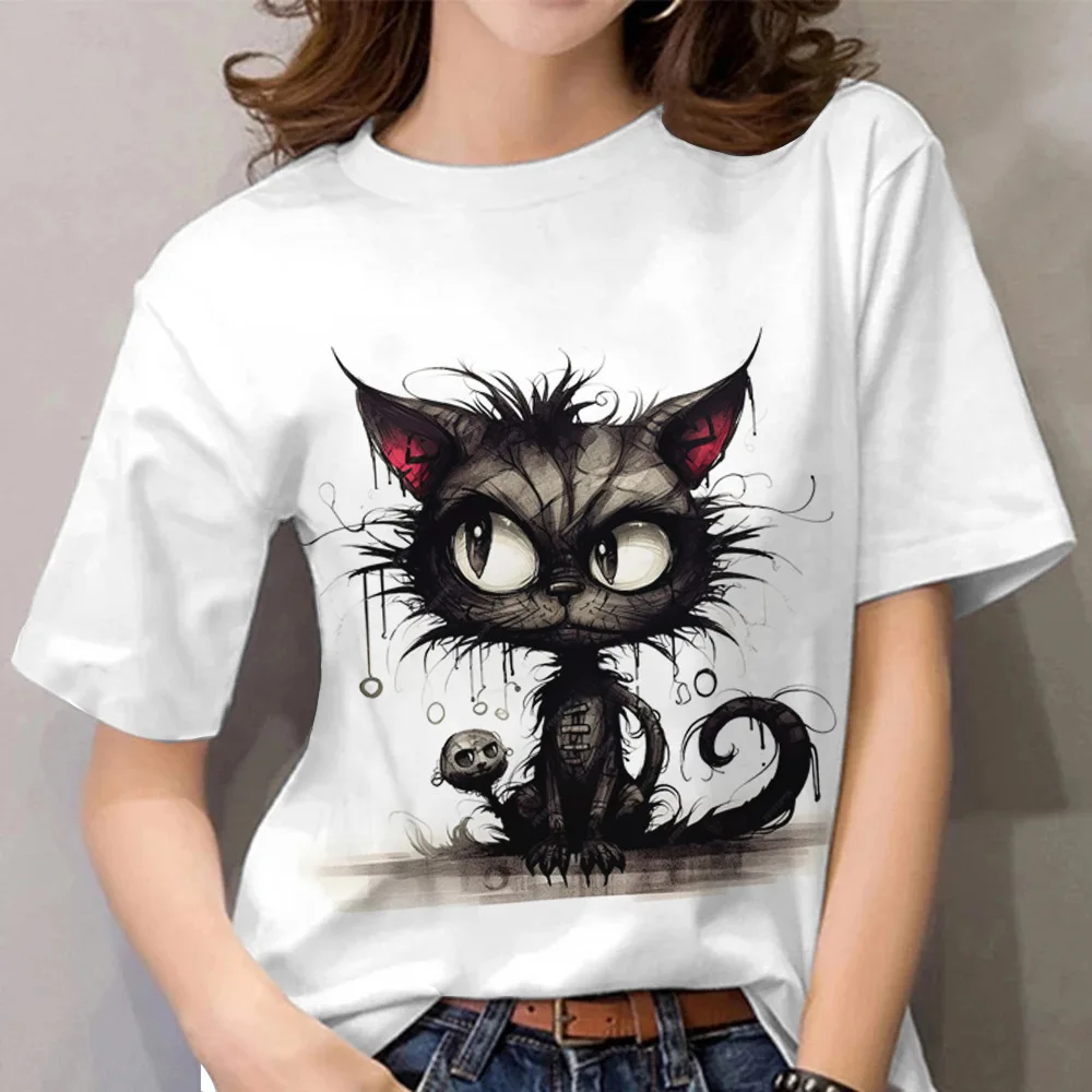 2025 Women's Fashion Round Neck Short Sleeve Women's Summer Cute Cat 3D Printed T-shirt Loose and Versatile Casual Women's Top
2025 Women's Fashion Round Neck Short Sleeve Women's Summer Cute Cat 3D Printed T-shirt Loose and Versatile Casual Women's Top