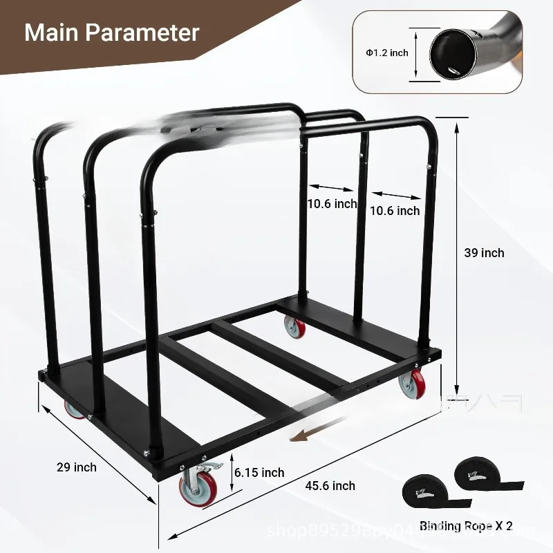 5-Inch PU Rotary Wheel Gypsum Board Cart 1800 lbs and 10 table capacity Warehouse
5-Inch PU Rotary Wheel Gypsum Board Cart 1800 lbs and 10 table capacity Warehouse