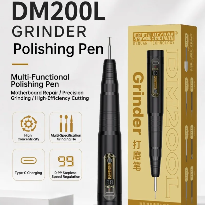 KEGUAN DM200L Stepless Speed Grinder Pen High Efficiency Cutting & Grinding Tool for Electronic Circuit Board Maintenance
KEGUAN DM200L Stepless Speed Grinder Pen High Efficiency Cutting & Grinding Tool for Electronic Circuit Board Maintenance