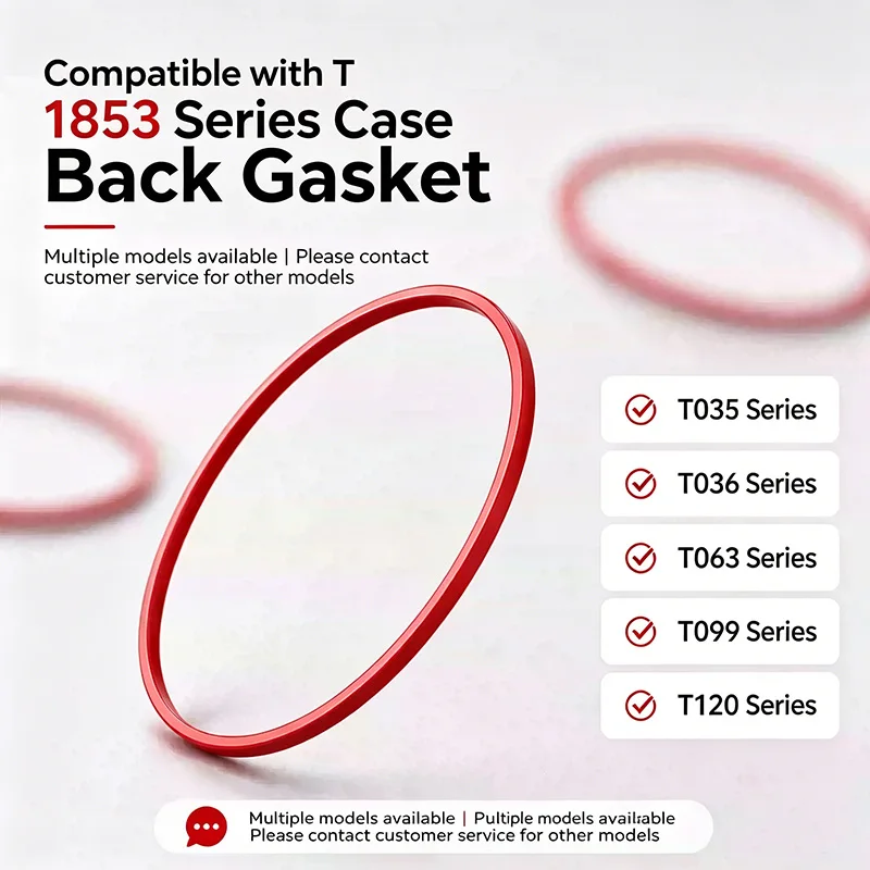 Red Watch Back Gasket Inner Diameter 25-42mm Waterproof O-ring Fits Tisso 1853 T024 T013 T048 T055 T049 Series Watch Case Back
Red Watch Back Gasket Inner Diameter 25-42mm Waterproof O-ring Fits Tisso 1853 T024 T013 T048 T055 T049 Series Watch Case Back