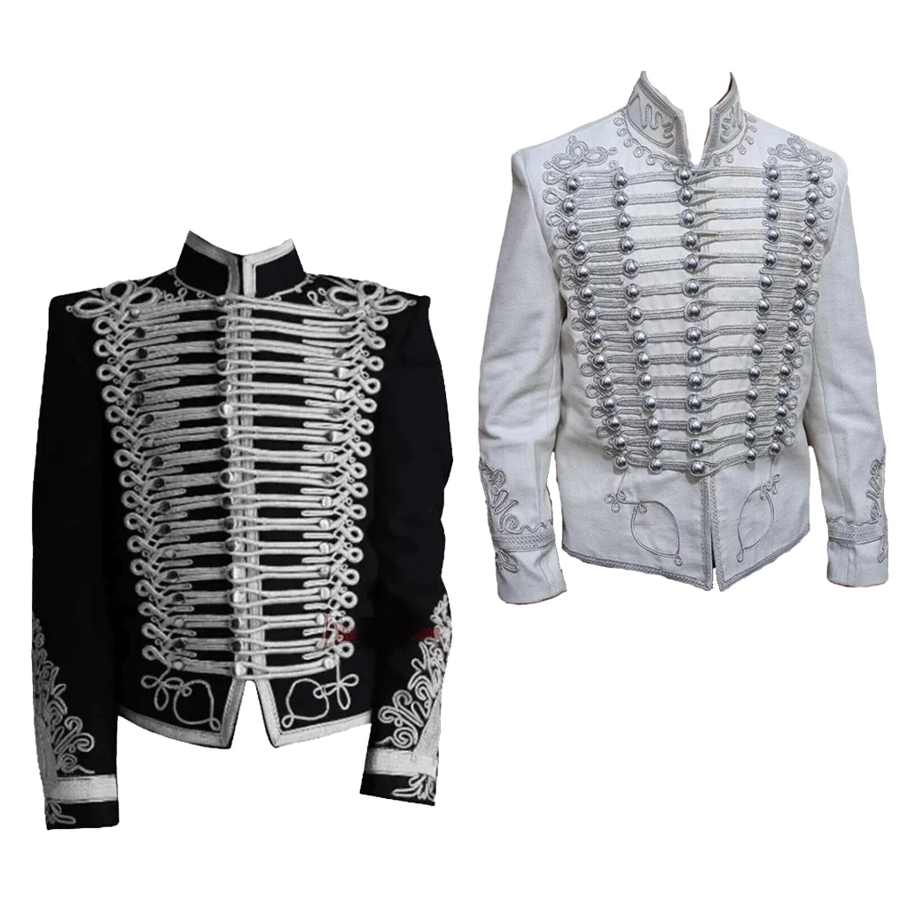 Napoleonic Black/White Hussar Cosplay Costume Jacket 18 Century Vintage Military Uniform Tunic Jacket Men's Army Military Set
Napoleonic Black/White Hussar Cosplay Costume Jacket 18 Century Vintage Military Uniform Tunic Jacket Men's Army Military Set
