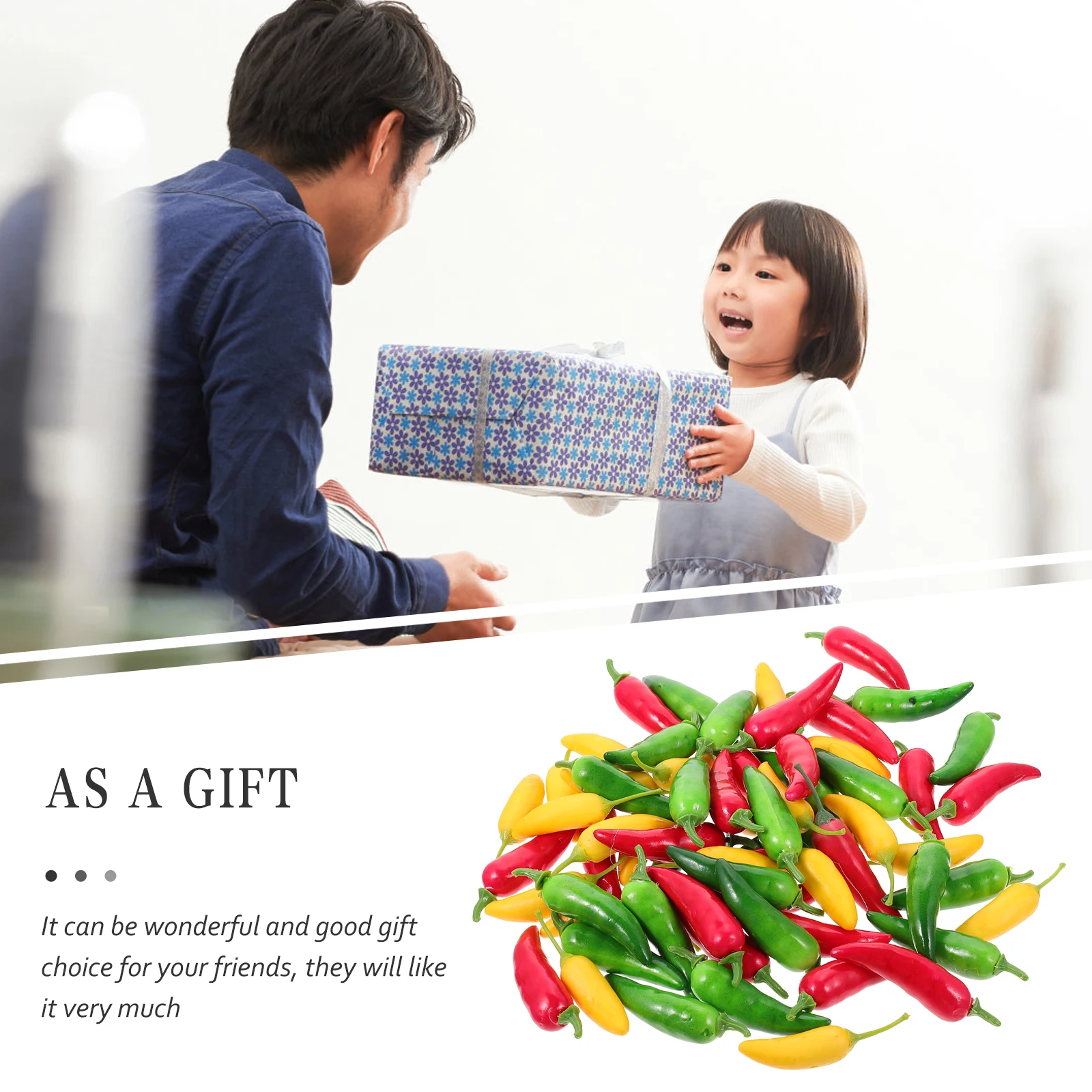 60Pcs Lifelike Pepper Decor Imitation Chili Pepper Vivid Vegetable Ornaments for Home Office Artificial Peppers
60Pcs Lifelike Pepper Decor Imitation Chili Pepper Vivid Vegetable Ornaments for Home Office Artificial Peppers