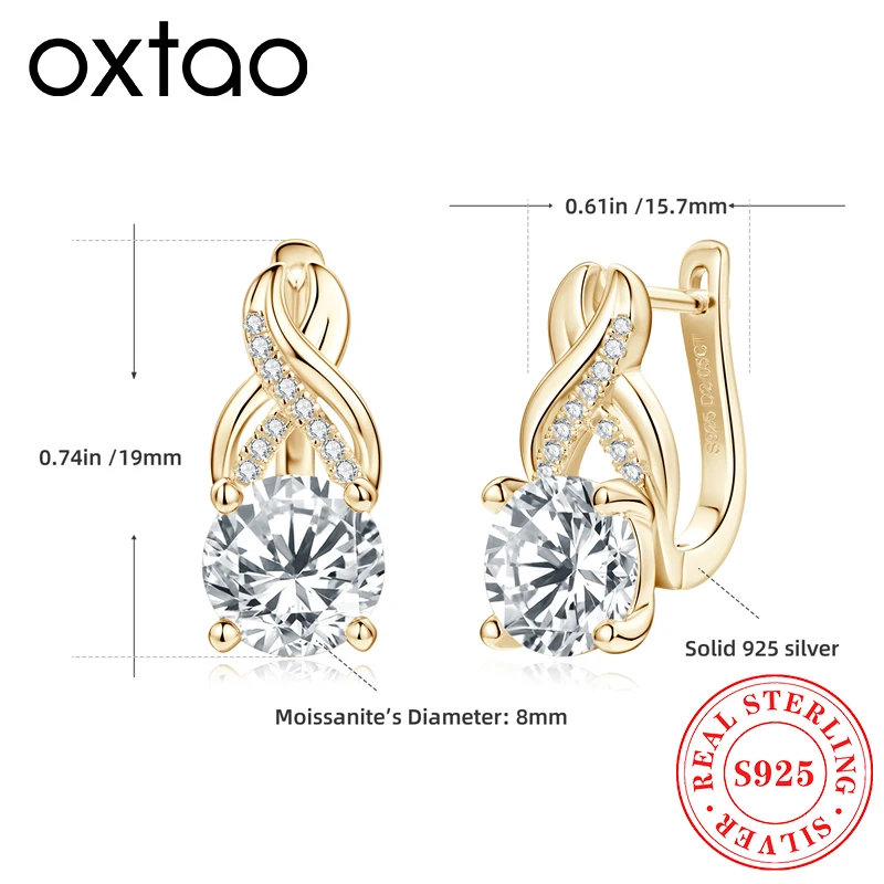 925 Sterling Silver 8MM 2 2CT Moissanite Infinity Hoop Earrings Luxury Wedding Jewellery Certificate
925 Sterling Silver 8MM 2 2CT Moissanite Infinity Hoop Earrings Luxury Wedding Jewellery Certificate