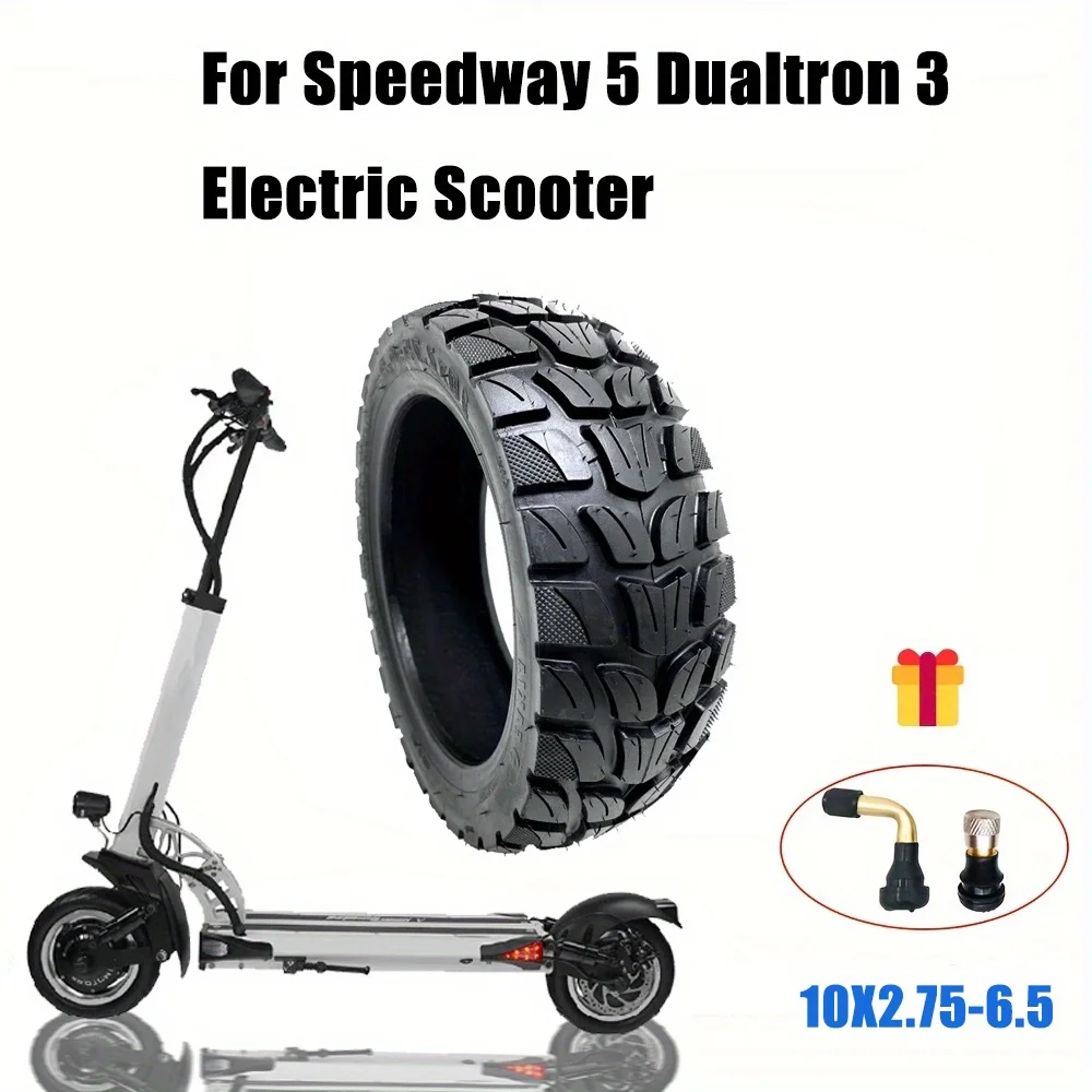 10x2.75-6.5 Tubeless Tire & 2 Tubeless Valves For Speedway 5 Dualtron 3 Electric Scooter Parts 10*2.75-6.5 Off-road Tire
10x2.75-6.5 Tubeless Tire & 2 Tubeless Valves For Speedway 5 Dualtron 3 Electric Scooter Parts 10*2.75-6.5 Off-road Tire