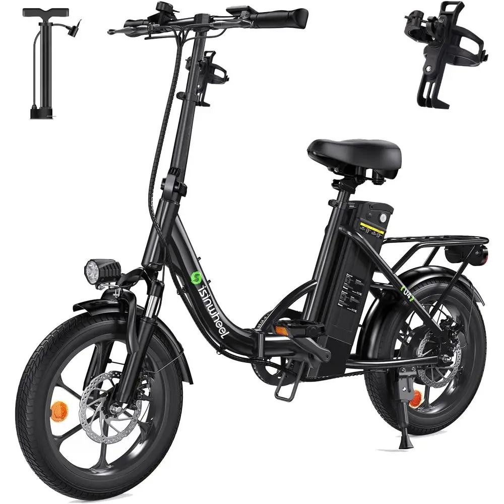 16-дюймовый складной электронный велосипед для взрослых, электрический велосипед с подвеской, аккумулятор 10,4 Ач, двигатель 500 Вт, максимальная скорость 19 миль в час, сквозной крок для взрослых
16-дюймовый складной электронный велосипед для взрослых, электрический велосипед с подвеской, аккумулятор 10,4 Ач, двигатель 500 Вт, максимальная скорость 19 миль в час, сквозной крок для взрослых