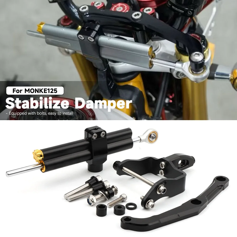 For Honda MONKE125 Monkey 125 2019-2025 Motorcycle Accessories Handlebar Steering Stabilize Damper Bracket CNC Mounting Kit
For Honda MONKE125 Monkey 125 2019-2025 Motorcycle Accessories Handlebar Steering Stabilize Damper Bracket CNC Mounting Kit