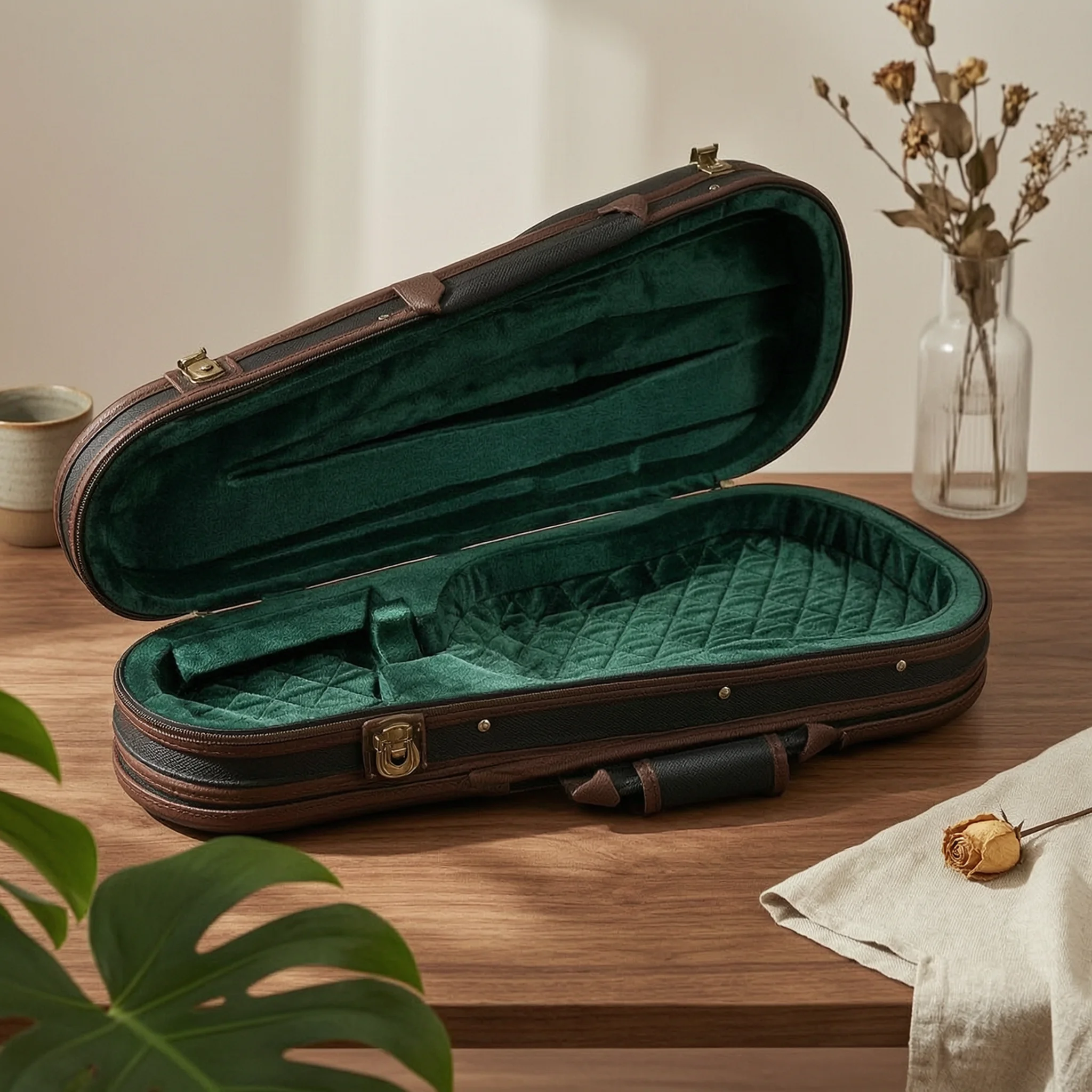 Lightweight Violin Case Padded Interior Violin Backpack Case Music Accessory Water Resistant Breathable Breathable Fabric