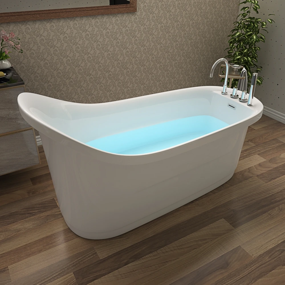 Modern White Acrylic Spa Tub Oval Freestanding Whirlpool Bath with Solid Surface for Bathroom
Modern White Acrylic Spa Tub Oval Freestanding Whirlpool Bath with Solid Surface for Bathroom