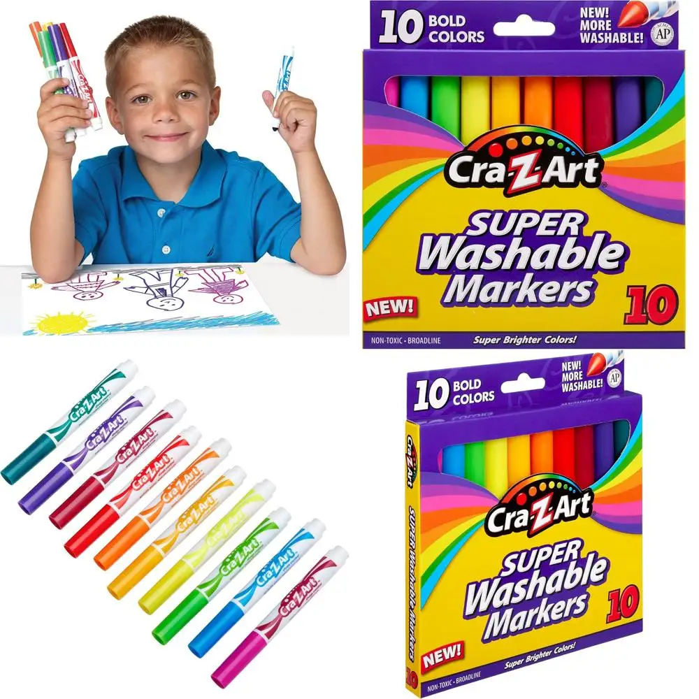 Bold Washable Markers, 10 Count
Bold Washable Markers, 10 Count