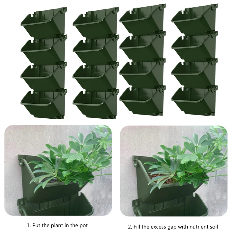 4 Pieces Wall Mounted Planter For Balcony And Patio Ideal For Flowers Herbs And Vegetables 87HA
4 Pieces Wall Mounted Planter For Balcony And Patio Ideal For Flowers Herbs And Vegetables 87HA