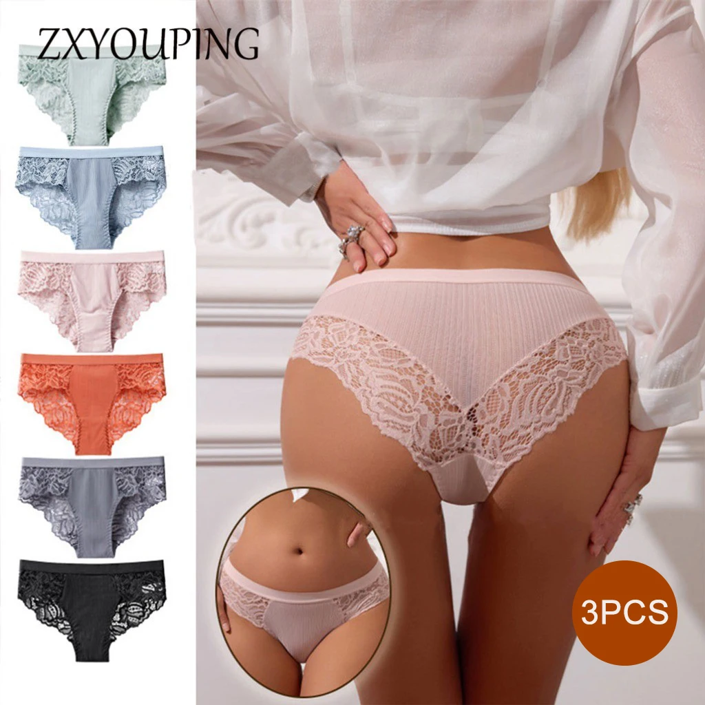 3PCS Sexy Lace Panties Seamless Cotton Panty Ladies Plus Size Floral Low-Rise Panties
3PCS Sexy Lace Panties Seamless Cotton Panty Ladies Plus Size Floral Low-Rise Panties