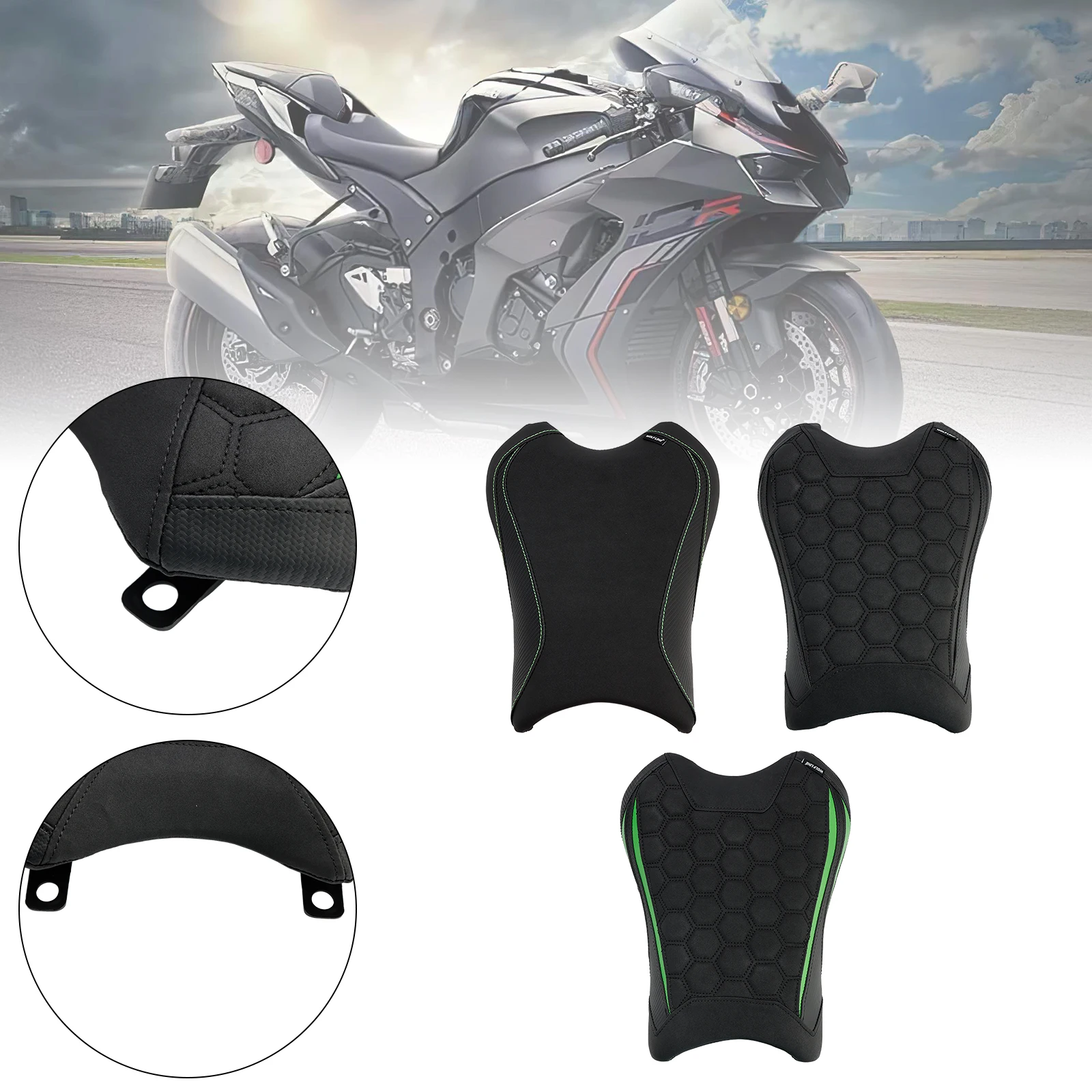 Topteng Front Driver Seat Raider Cushion Fit Green For Kawasaki Zx-10R/Rr 2021-2023 2022
Topteng Front Driver Seat Raider Cushion Fit Green For Kawasaki Zx-10R/Rr 2021-2023 2022