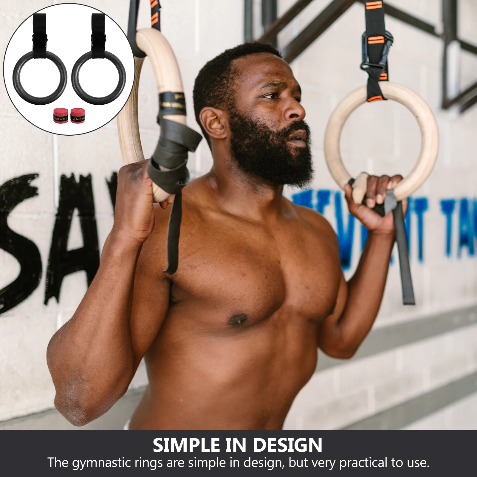 2 pcs Home Fitness Ring Gymnastics Equipment High Portable Sturdy Wear-resistant Long-lasting Indoor Training 
2 pcs Home Fitness Ring Gymnastics Equipment High Portable Sturdy Wear-resistant Long-lasting Indoor Training