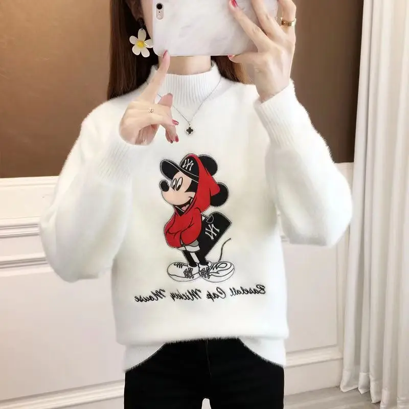 Вязаный свитер из норки и бархата с высоким воротником Thiened для учащихся младших классов, осенне-зимняя базовая одежда для девочек
Вязаный свитер из норки и бархата с высоким воротником Thiened для учащихся младших классов, осенне-зимняя базовая одежда для девочек