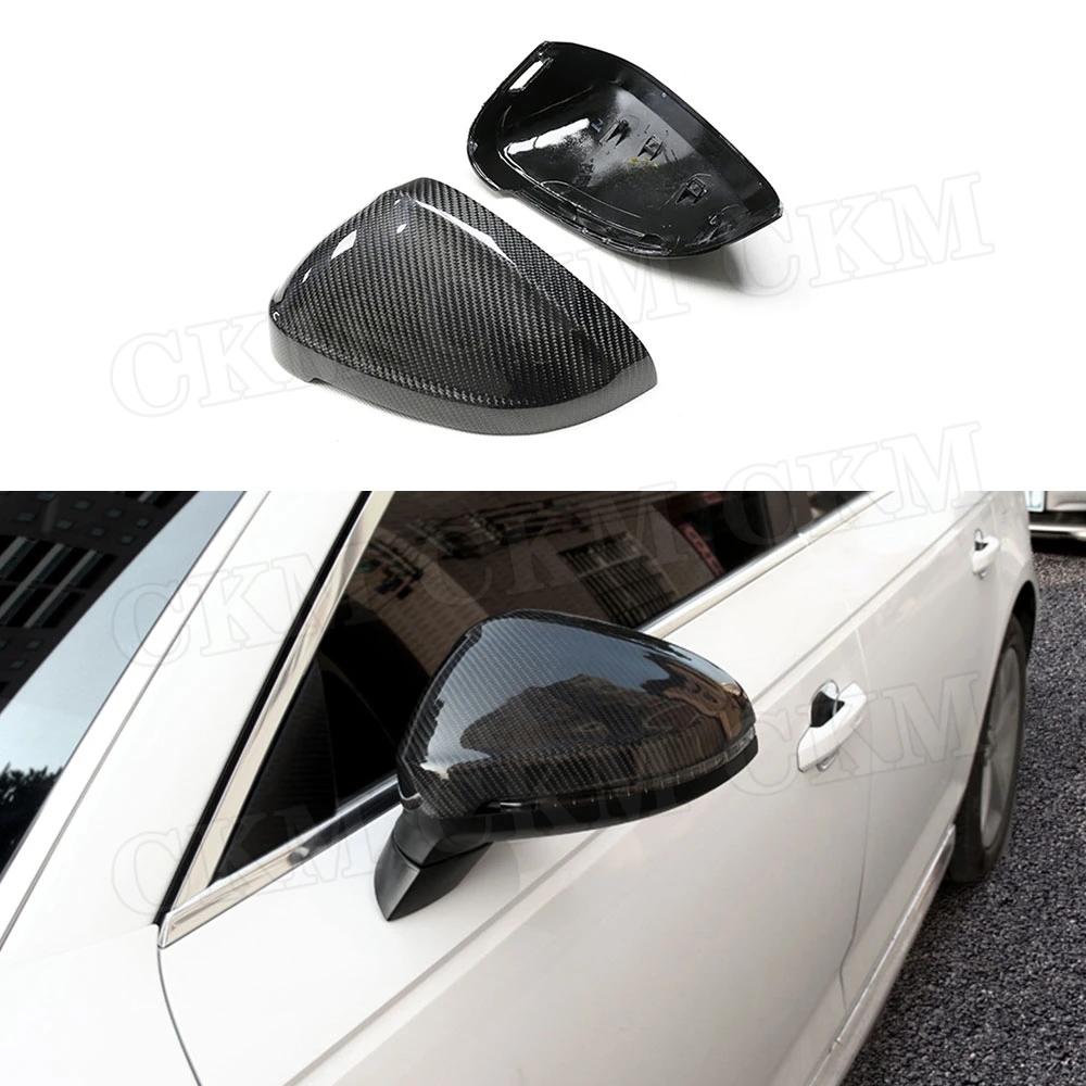 Carbon Fiber RearView Mirror Cover Caps For Audi A4 S4 RS4 B9 A5 S5 RS5 2016 2017 2018 2019 Replacement Style Caps 
Carbon Fiber RearView Mirror Cover Caps For Audi A4 S4 RS4 B9 A5 S5 RS5 2016 2017 2018 2019 Replacement Style Caps
