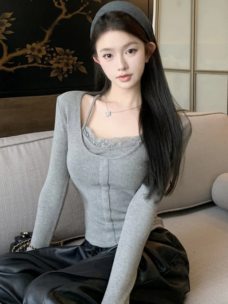 Slimming Knitted Base Shirt Korean Style Elegant Design Inner Wear Fashionable Top for Women Commute Simple Long Sleeve round...
Slimming Knitted Base Shirt Korean Style Elegant Design Inner Wear Fashionable Top for Women Commute Simple Long Sleeve round...