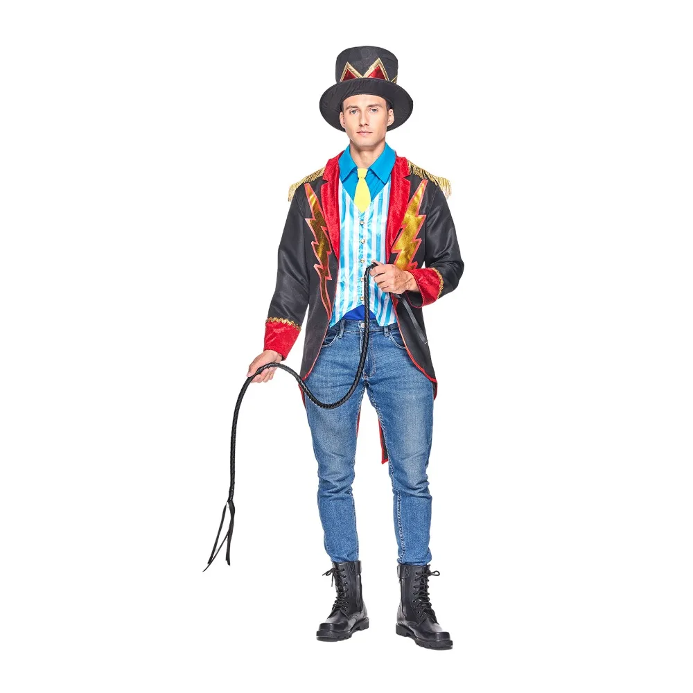 EraSpooky New Men’s Circus Ringmaster Halloween Costume Adult Colorful lightning ringmaster Tamer Carnival Jacket with Hat
EraSpooky New Men’s Circus Ringmaster Halloween Costume Adult Colorful lightning ringmaster Tamer Carnival Jacket with Hat