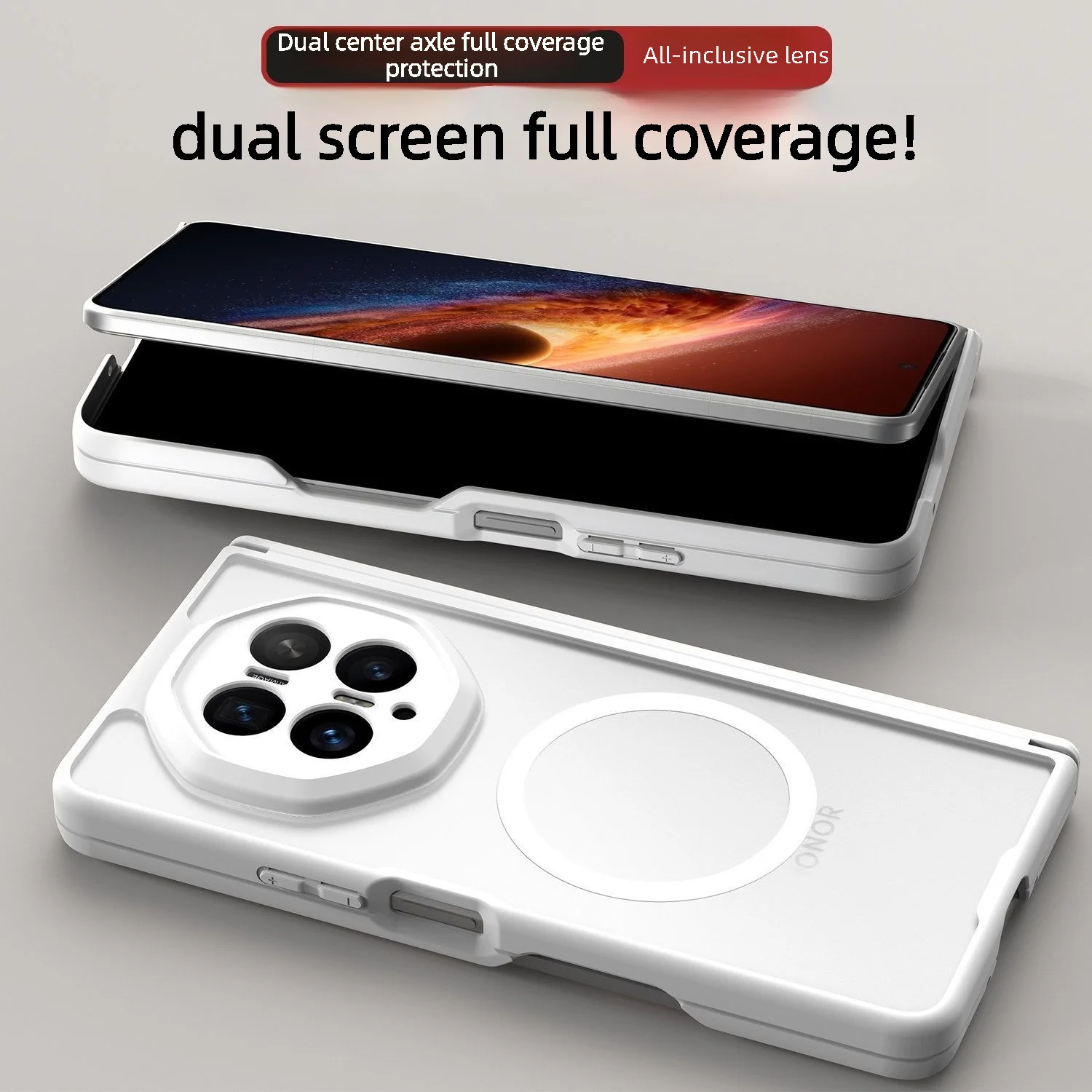 For Honor Magic V6 Case Frosted Matte Semi-Transparent Magnetic wireless charging Magnet Center Axis protection Cover
For Honor Magic V6 Case Frosted Matte Semi-Transparent Magnetic wireless charging Magnet Center Axis protection Cover