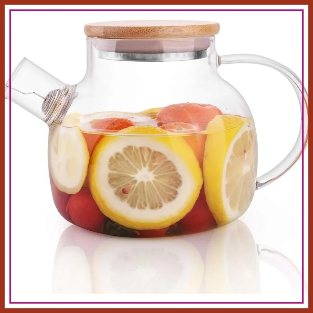 Glass Teapot Stovetop Safe, 20.3 oz Clear Tea Pot with Removable Filter Spout, Loose Leaf & Blooming Tea Maker
Glass Teapot Stovetop Safe, 20.3 oz Clear Tea Pot with Removable Filter Spout, Loose Leaf & Blooming Tea Maker