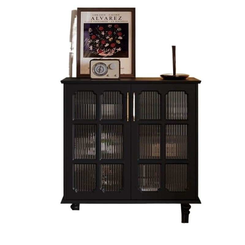 *American retro TV cabinet living room household side cabinet black antique locker
*American retro TV cabinet living room household side cabinet black antique locker